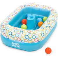 BRIGHT STARTS - Aufblasbare Badewanne mit integrierter Pumpe, 8 Spielbälle und Ablassventil