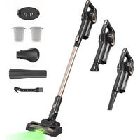 Aspirateur Balai Sans Fil, 35000PA/40min Autonomie, Filtration Haute Efficacité, Brosse Anti-Enchevêtrement avec Lumière LED Verte