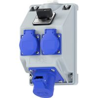 PC Electric 160813521 Steckdosen-Verteiler Grau, Blau