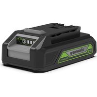 Batterie lithium-ion 24V 2,0Ah – Compatible outils GREENWORKS 24V – Rechargement rapide – Niveau de charge visible