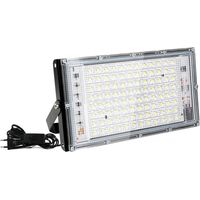 Foco LED JSSEVN de 100 W, 1 foco, luz blanca fría de 6500 K, 10 000 lm, iluminación interior, resistente al agua IP66, ideal para jardines.