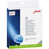 Jura 3-Phasen-Reinigungstabletten, 25er Blister Zubehör für Kaffee-/Espressomaschinen