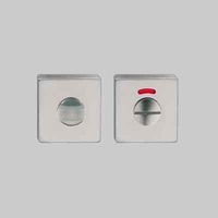 Nottolino wc e segnalatore quadro 50x50 mm - col. inox satinato