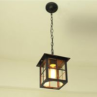 Industriel Luminaire Suspendu Vintage Suspension Luminaire E27, Noir, étanche à l'eau Lustre extérieur,Luminaires extérieur pour les jardins, les couloirs, les porches