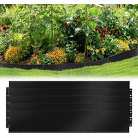 TolleTour Rasenkante Metall 100 x 18 cm 15m Beeteinfassung Mähkante Verzinkt Wegbegrenzung Beetumrandung Palisade Schwarz