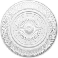Ceiling Rose 156028 Profhome Ceiling Decoration Medallion Rosette Decorative Element Neo-Classicism style white Ø 67 cm