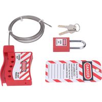 Câble de sécurité Lockout Tagout en acier inoxydable ajustable pour procédures industrielles