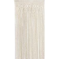 Makramee-Wandbehang, 180 x 90 cm – Handgefertigter Boho-Vorhang, Makramee-Türvorhang/Wandteppich – Dekorative Wanddekoration für Tür und Fenster, z. B. fürs Schlafzimmer