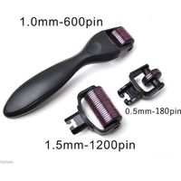 Microneedle Roller - Titanium Micro Needle Dermaroller 0.5 mm 1 mm 1.5 mm - Face Skin Care Anti Aging Massage Tool for Home Use - 3 in 1 Kit