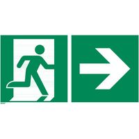 Signaux de secours Issue de secoursà droite, Type: 12400