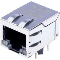 MagJack 10/100Base-TX 4 Transformateur avec LEDs Tab down BEL Stewart Connectors SI-60024-F RJ45 embase femelle horizon