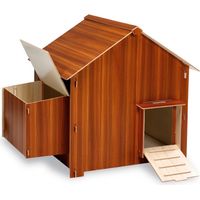 Poulailler en bois pour poules et autres oiseaux 113 x 82 x 87 cm Poulailler en bois avec rampe et accÚs latéral