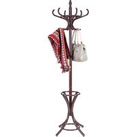 Costway – Porte-manteau sur pied en bois massif – 12 crochets – Dimensions 51 x 51 x 184 cm – Charge maximale 10 kg – Pour entrée et salon