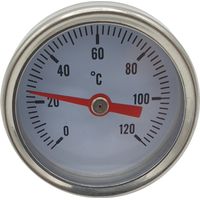 1/4 Inch Entrée Arrière 0-120C Thermomètre Température Jauge 40mm Face Cadran