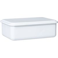 Riess Vorratsbehälter mit Deckel medium hoch 23x15x7cm Weiss Emaille