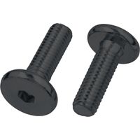 Tornillo para muebles de cabeza plana, negro, M6x20, acero galvanizado, 50 unidades