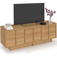 TV-Möbel 140 cm ROSIE 3 Türen in Buchenholzoptik minimalistisches Design