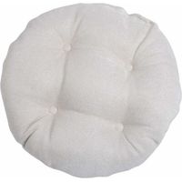 Rundes Stuhlkissen von Tigrezy, Stuhlpolster für Zuhause, Büro, Garten, Dekokissen für Terrasse, Tatami-Sitz, für drinnen und draußen, Beige, Größe L, 45 x 45 cm