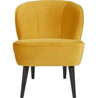 Fauteuil cocktail en velours - Ocre - SARA