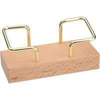 QORVA-Porte-cartes de visite en bois, support à cartes de visite en noyer pour bureau, magasin, stand de foire