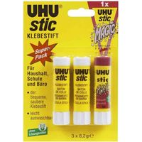 Barras de pegamento uhu modelo 8 2 gramos paquete tres
