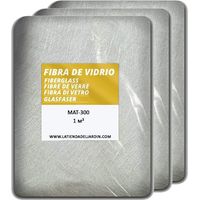 Fibra de Vidrio MAT-300 (densidad 300gr/m2) 3m2. Malla fibra de vidrio para reparar todo tipo de accesorios