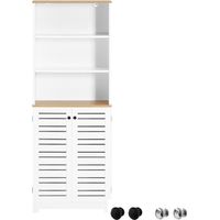 SoBuy Bathroom Tall Cabinet Tall Cupboard Bathroom Storage Cabinet,BZR44-W
