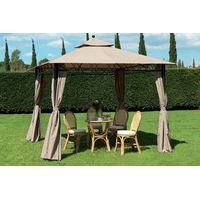 Ricambio set 4 teli laterali per gazebo eden 3x3 colore beige misure dei teli 250x200h scuro - Salone