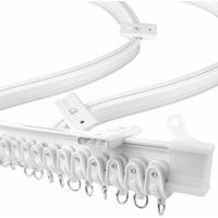 Flexible Gardinenstange, 5 Meter ausziehbare Gardinenstange, Gardinenstange, Raumteiler-Gardinenschiene