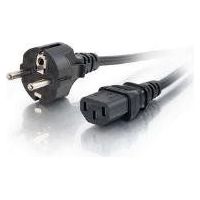 C2G - Kabel (CEE7/7 Schuko, C13-Kupplung, Stecker/Buchse, Schwarz)