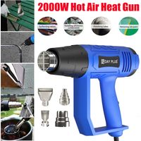 Pistolet à air chaud 2000w ventilateur à air chaud sèche - cheveux à air chaud brasé buse de soufflage peinture DIY