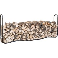 ShelterLogic acier Étagère à bois pour cheminée Noir