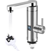 Instant Hot Water Tap, Electric Tap UK Plug, 220V 3000W Electric Hot and Cold Mixer Water Faucet with LED Digital Display for Kitchen Bathroom,Tap 2