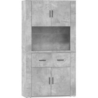 Maison Exclusive - Aparador alto madera contrachapada gris hormig