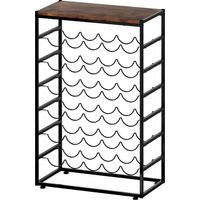 Levede Wine Rack 30 Bottles Free Standing Floor Wooden Top 6 Tiers Wine Shelves