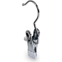Appendini con Pinza, Perfetti come Mollette per Stivali o Grucce Appendiabiti per Pantaloni e Vestiti, Set 4 Ganci Acciaio - 4x11cm - Domopak Living