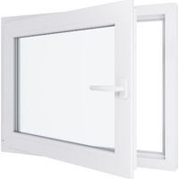 Finestra in PVC - Triplo vetro - Bianco - 900 mmx800 mm cm