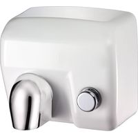 Asciugamani elettrico con pulsante 2400W in acciaio bianco