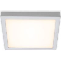 LED Aufbauleuchte Deckenlampe 21 Watt Quadratisch 3000K Chrom-Matt Briloner