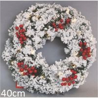 PVC Weihnachtsgirlande mit roten Beeren 40cm