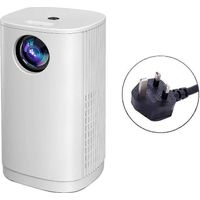 Mini Projecteur LED Portable T1 480x360 Pixels Projecteur Vidéo USB 1080P - Prise UK Blanc