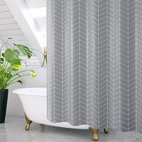 1 Duschvorhang 180x200CM wasserdichtes Polyestergewebe maschinell