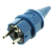 LEGRAND Schutzkontakt-Stecker Mit LED-Schalter – 16A, 230V, 3680W, Weiß/grau, Für Kabelanschluss Bis 1,5 Mm²