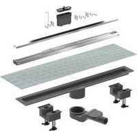CANALETTA DOCCIA CANALISSIMA ALUMINIUM HORIZONTAL KIT Dimensions : L. 50 cm