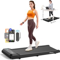 MERACH Treadmill Under-Desk Walking Pad, Lightweight 13kg, Quiet under 50dB, 2.5HP Motor, 2-6 km/h, App Connectivity & Remote, Eco-Friendly Materials