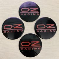 4 Pièces Voiture Cache-moyeux Autocollant pour OZ 62MM Car Hub Center Cap Wheel Covers Pneus et Jantes Stickers Accessoires,Blackstyle