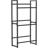 Jiubiaz Estantería para cajas de bebidas 71 x 32 x 140 cm Estantería de almacenamiento sólida de metal negro para bodega o cocina 4 piezas