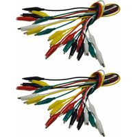 Krokodilklemmen Verbinder Satz Kroko Set 20 Kabel 5 Farben