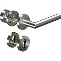 Poignée porte CORE+8906 8 mm/3020N/6501/6612 PZ AL Alu.rd.Gauche/Droite fl.D/K OGRO