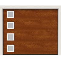 Porte de Garage Sectionnelle Motorisée 300x200 LIMA - Imitation Bois Mat (Wood Flat)